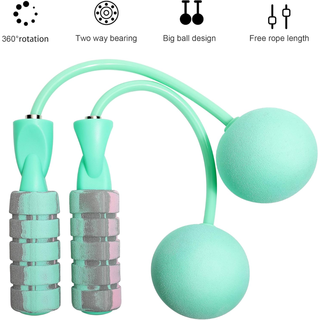 Wireless jump rope with weighted handles, adjustable for versatile full body fitness & endurance.