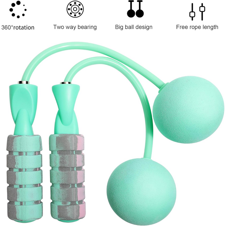 Wireless jump rope with weighted handles, adjustable for versatile full body fitness & endurance.