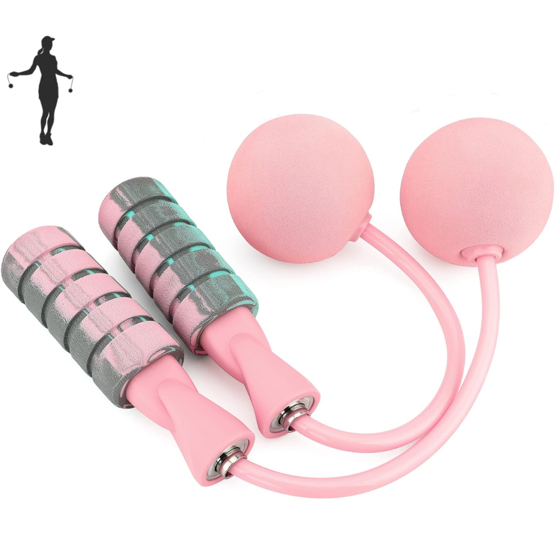 Comfortable grip wireless weighted jump rope, great for all skill levels & intense cardio workouts.