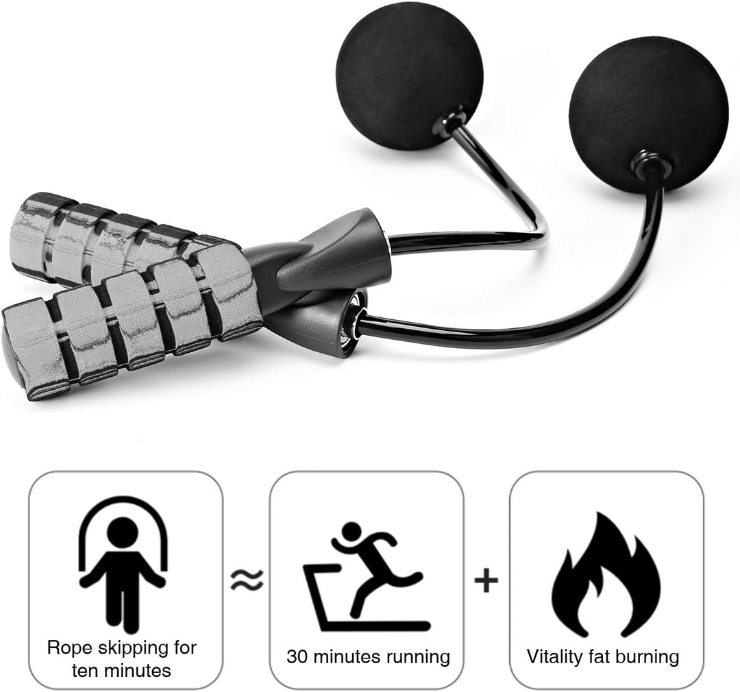 Weighted wireless jump rope for effective cardio, fitness training & portable exercise.