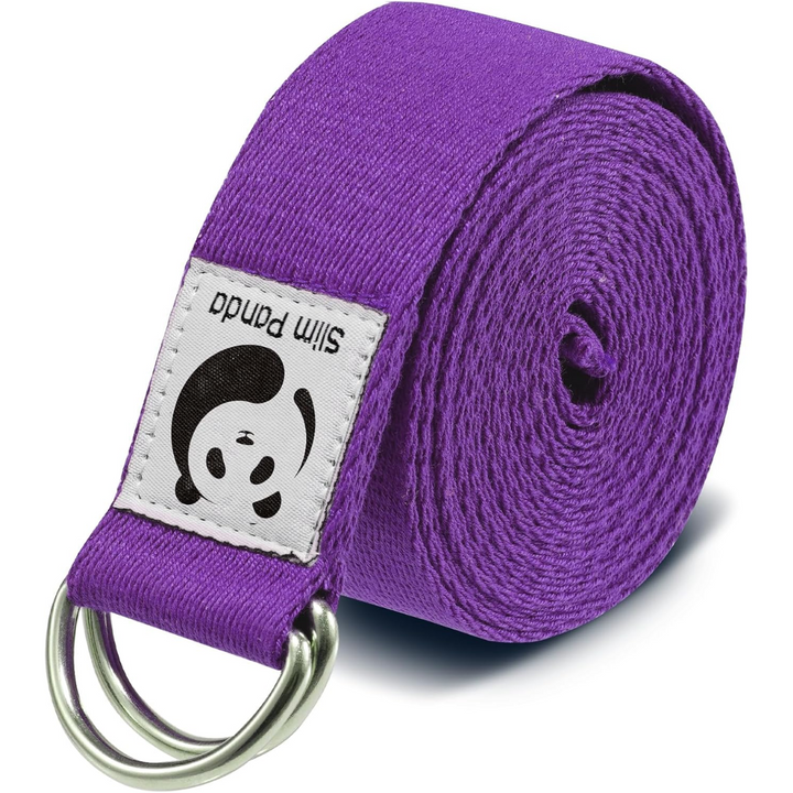 Cotton adjustable yoga strap for deep stretching exercises & improving flexibility and range of motion.