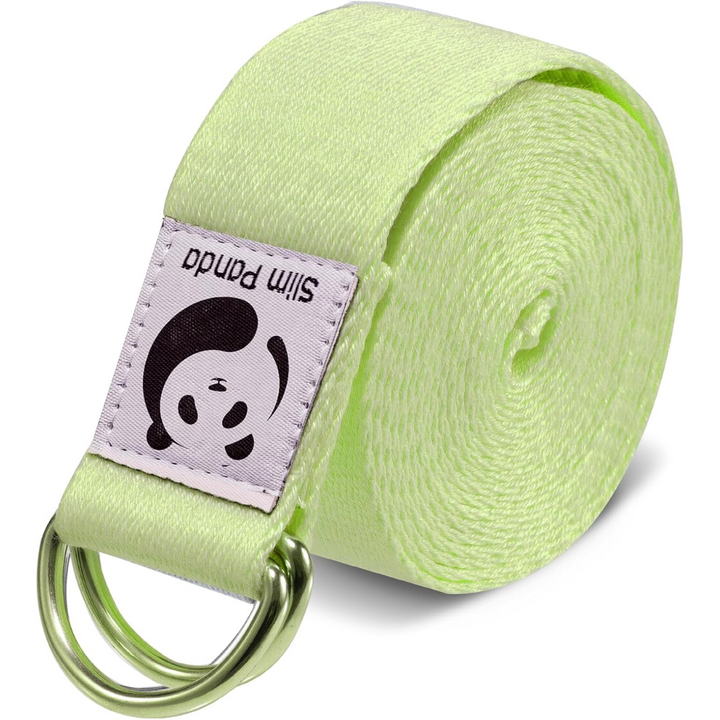 Yoga strap with secure buckle for enhanced stretching, flexibility, and muscle lengthening exercises.