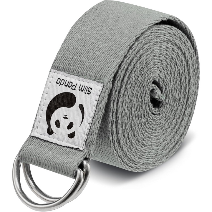 Durable cotton yoga strap, adjustable for fitness, flexibility, and various workout routines.