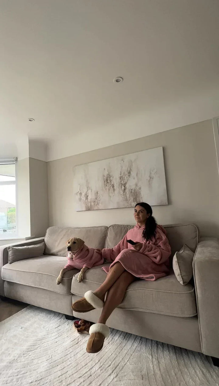 'PawMatch' unisex adult & dog matching hoodie set, ultimate cozy & stylish coordinated comfort.