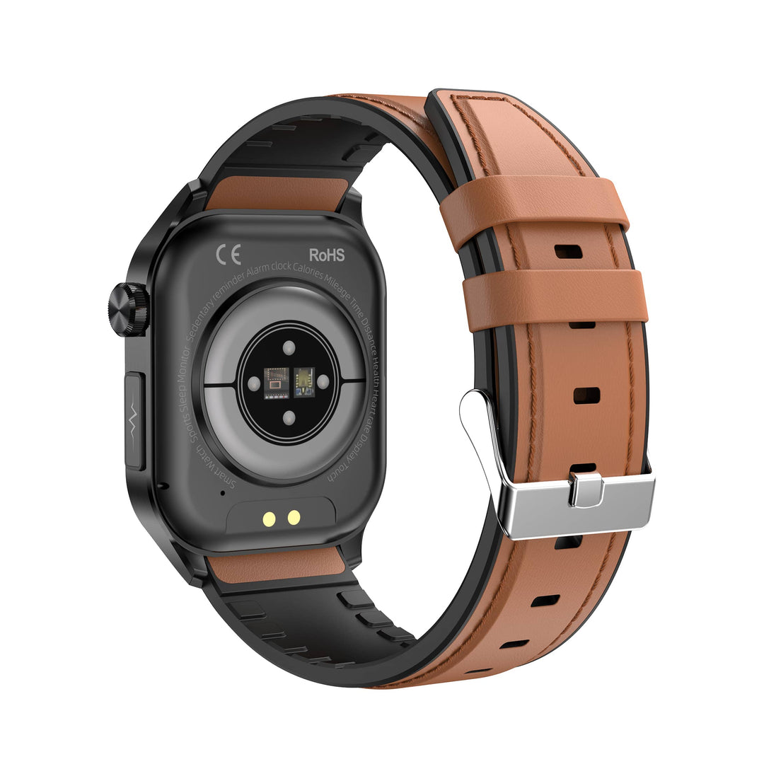 High-tech VitaSense Smartwatch: advanced health monitor, fitness tracker, ECG, compatible with Android/iOS.