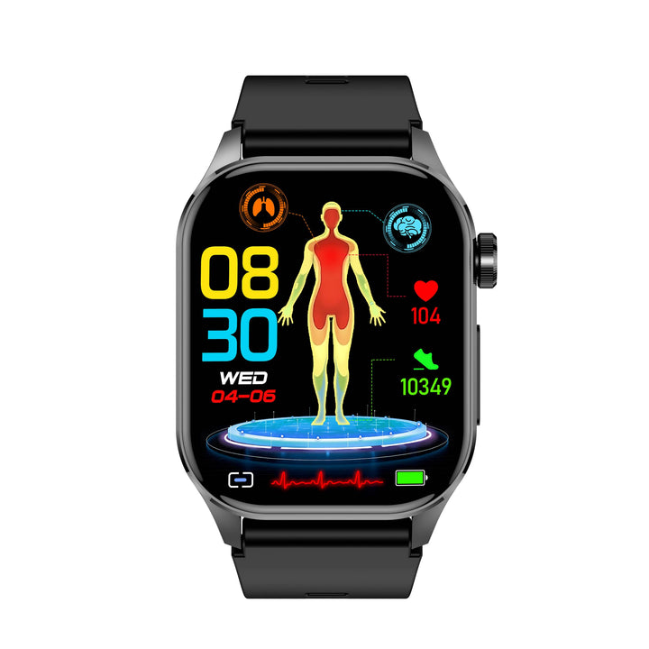 Advanced Fitness Smartwatch, VitaSense, with comprehensive health tracking, ECG & waterproof design.