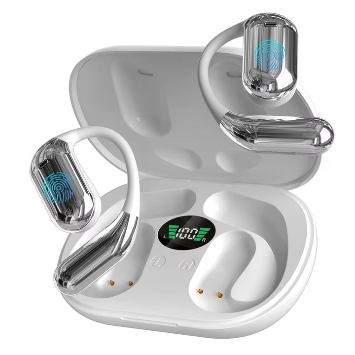 Wireless AI translator earbuds for seamless real-time language communication during travel, Bluetooth 5.3.
