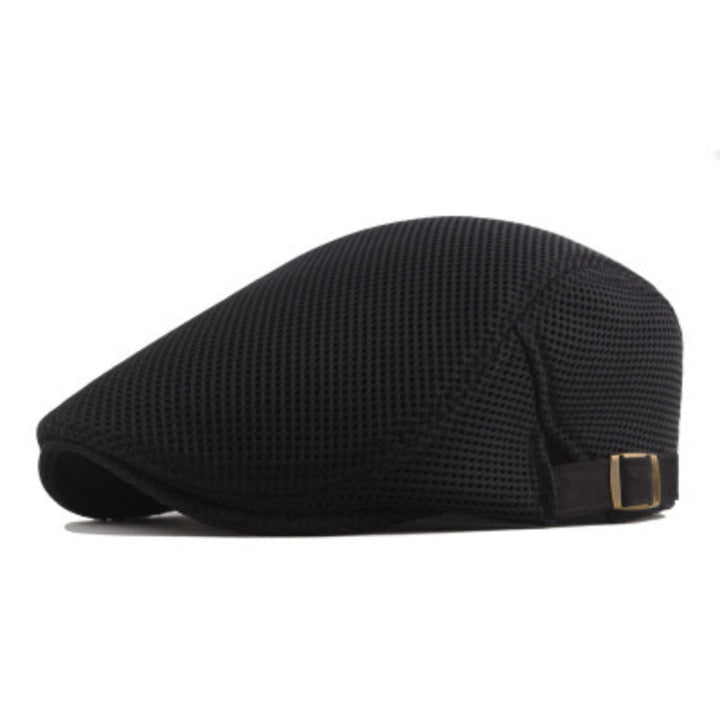 AirStyle lightweight summer cap, unisex flat cap, breathable polyester for warm days, British style