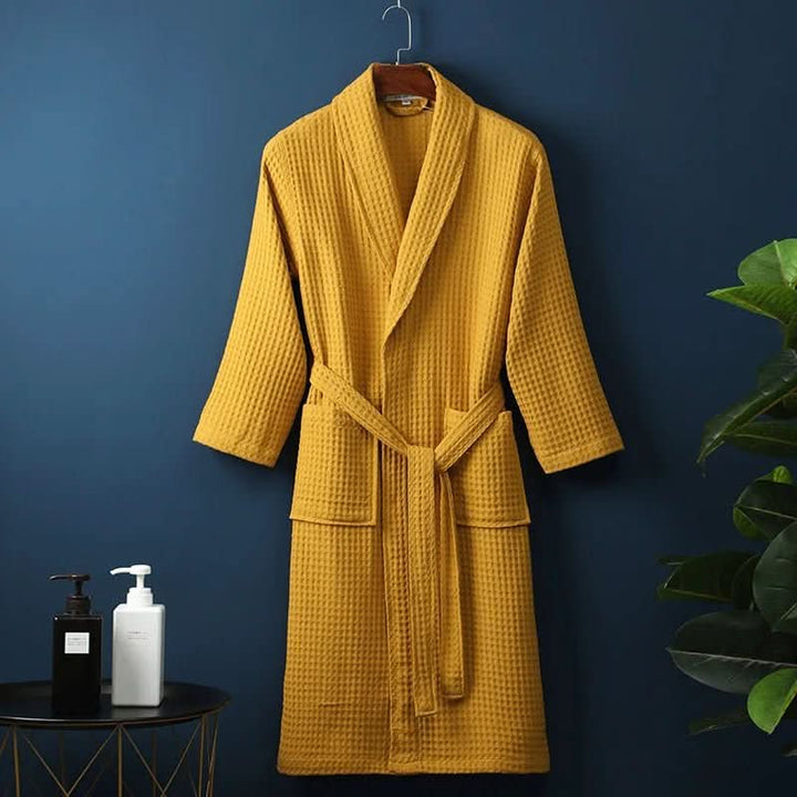 Cozy AirWeave waffle bathrobe for unisex ultimate comfort. Ideal lightweight loungewear.
