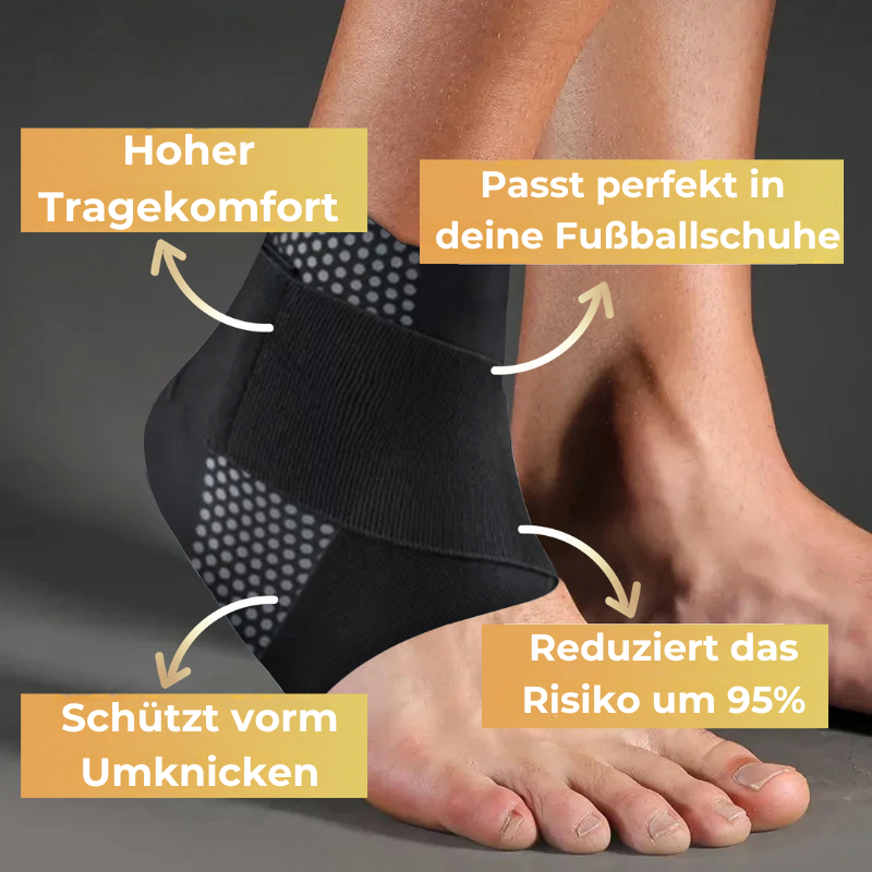 Athletic ankle stabilizer for injury prevention during high-impact sports.