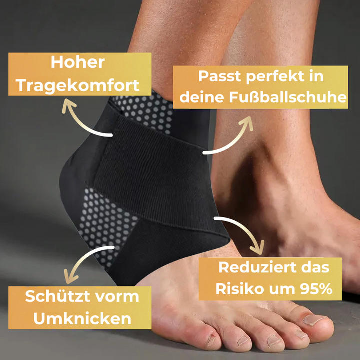 Athletic ankle stabilizer for injury prevention during high-impact sports.