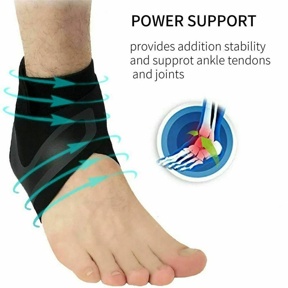 Comfortable ankle support sleeve for plantar fasciitis, Achilles tendonitis, and general foot pain relief.