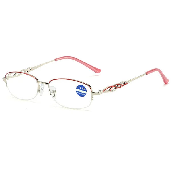 Unisex anti-blue light multifocal reading glasses. Lightweight, stylish, flexible frame eye protection for presbyopia.