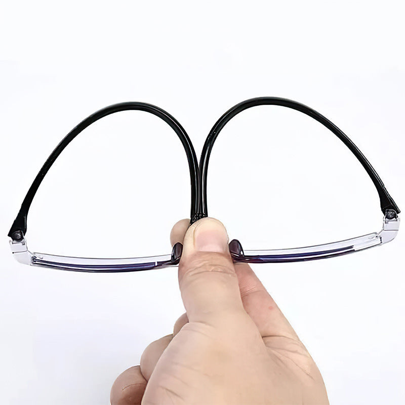 Unisex reading glasses: multifocal lenses, anti-blue light for digital eye protection & clear vision aid.