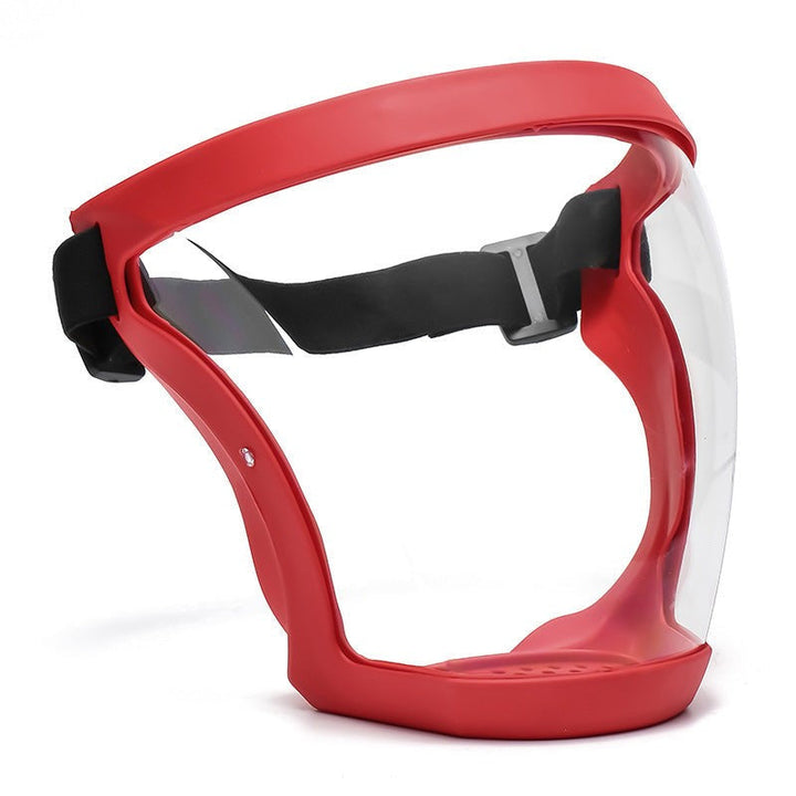 Unisex protective gear: full face anti-fog shield. Clear reusable visor for splash, dust, and droplet safety.