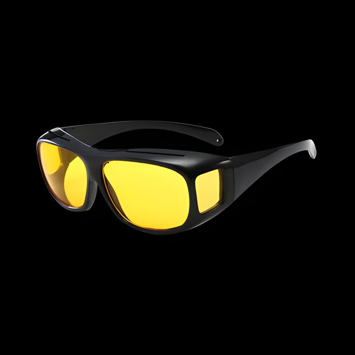 Yellow polarized night vision glasses reduce glare, improving visibility for drivers.