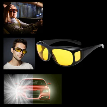 Comfortable, universal fit anti-glare night driving glasses for optimal eye protection.