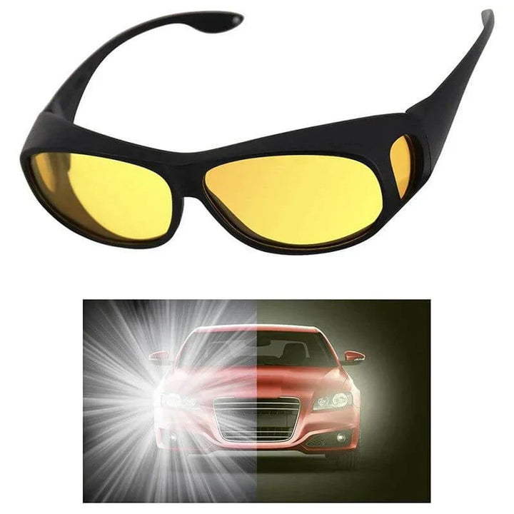 Anti-glare driving glasses with polarized night vision, unisex design for eye protection.