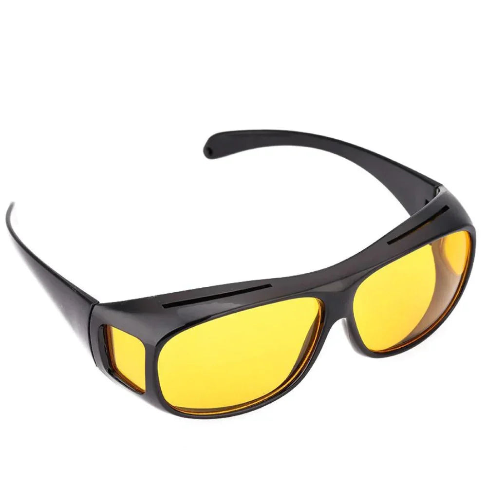 Unisex anti-glare overspecs for night driving, providing UV protection & improved visibility.