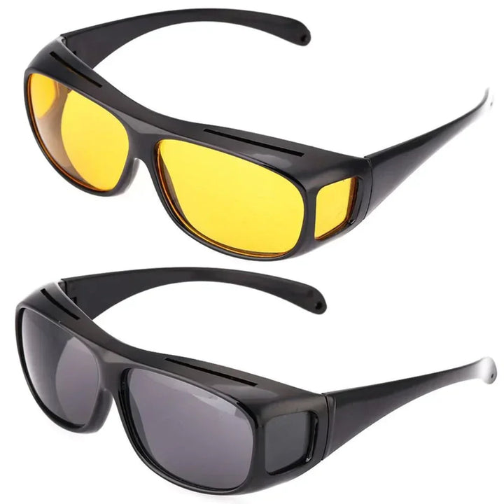 Night vision driving glasses, anti-glare & polarized for safer driving in low light & fog.