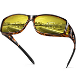 Shiny tortoise shell frame/night vision lens