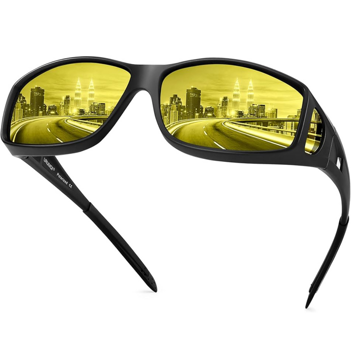 Unisex night driving eyewear, anti-glare and polarized for optimal road clarity