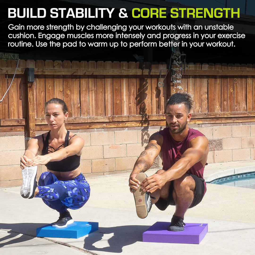 High-density foam anti-slip balance mat for comfortable & stable yoga, fitness, and therapy sessions.