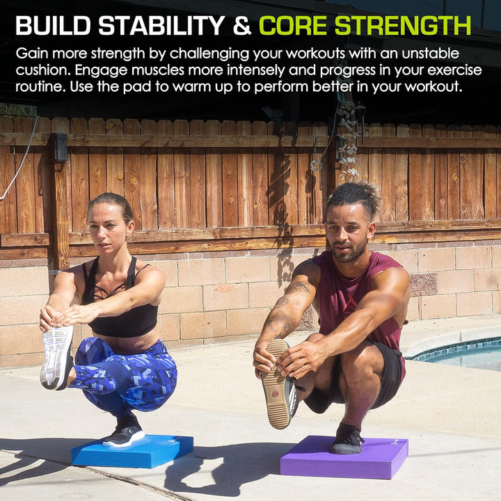 High-density foam anti-slip balance mat for comfortable & stable yoga, fitness, and therapy sessions.