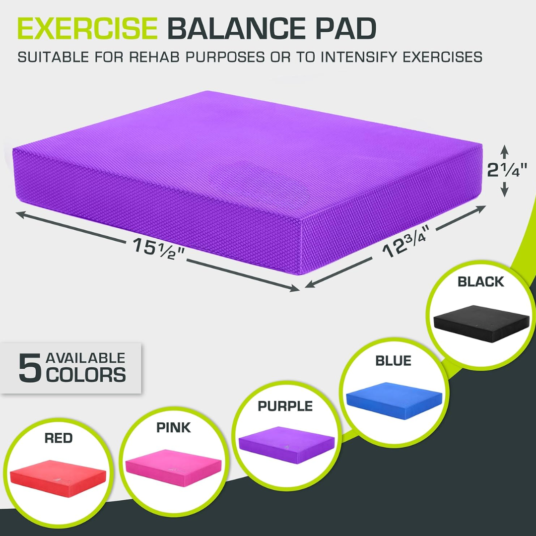 Lightweight anti-slip balance mat for portable fitness, yoga, and core training. Easy to use.