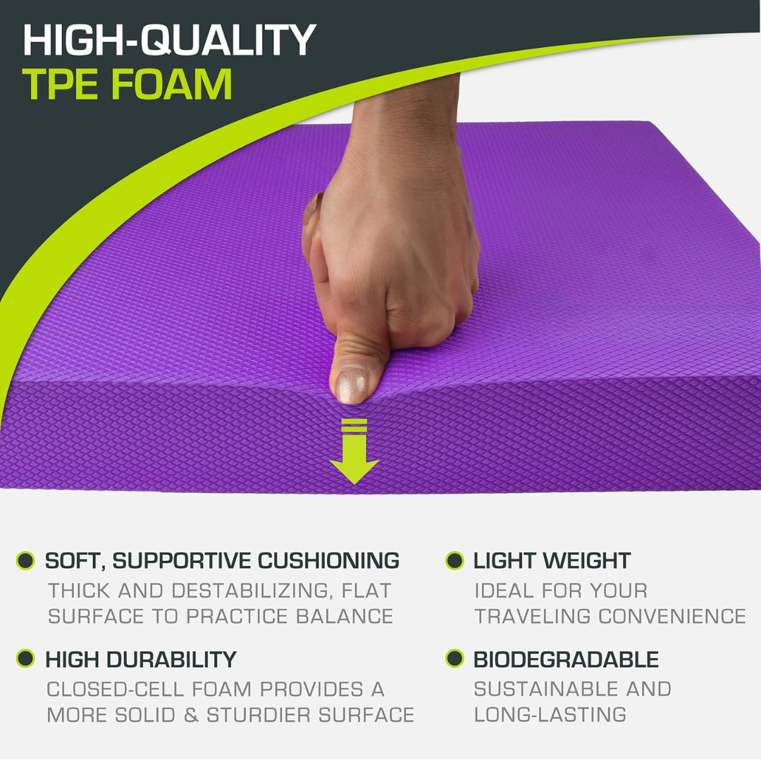 Essential anti-slip balance mat for effective fitness, yoga, core development, and therapy exercises.