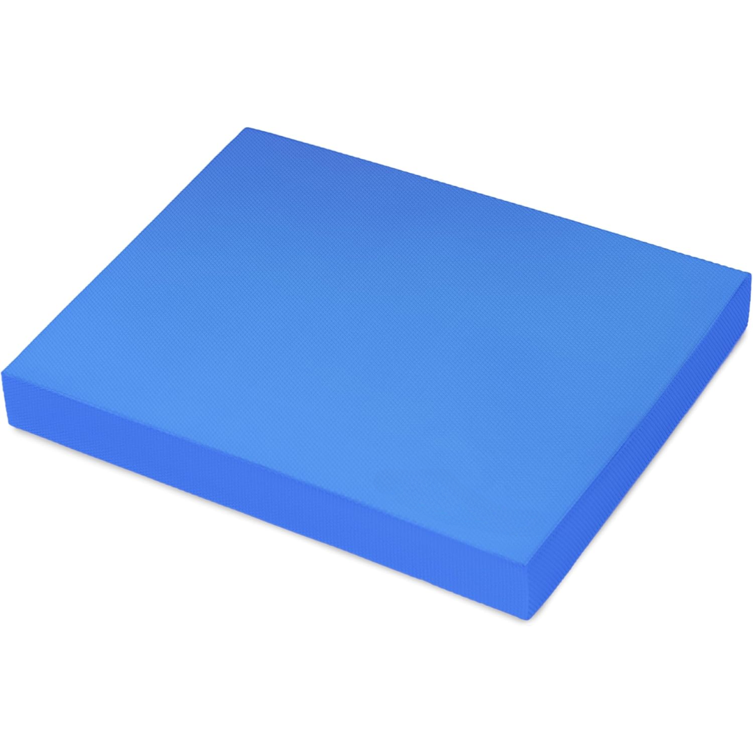 Unisex padded balance mat for anti-slip grip during yoga, fitness, and core stability exercises.
