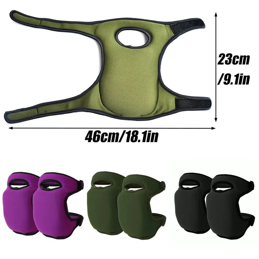 Comfortable unisex garden knee protectors with anti-slip straps, ideal for kneeling & outdoor work.