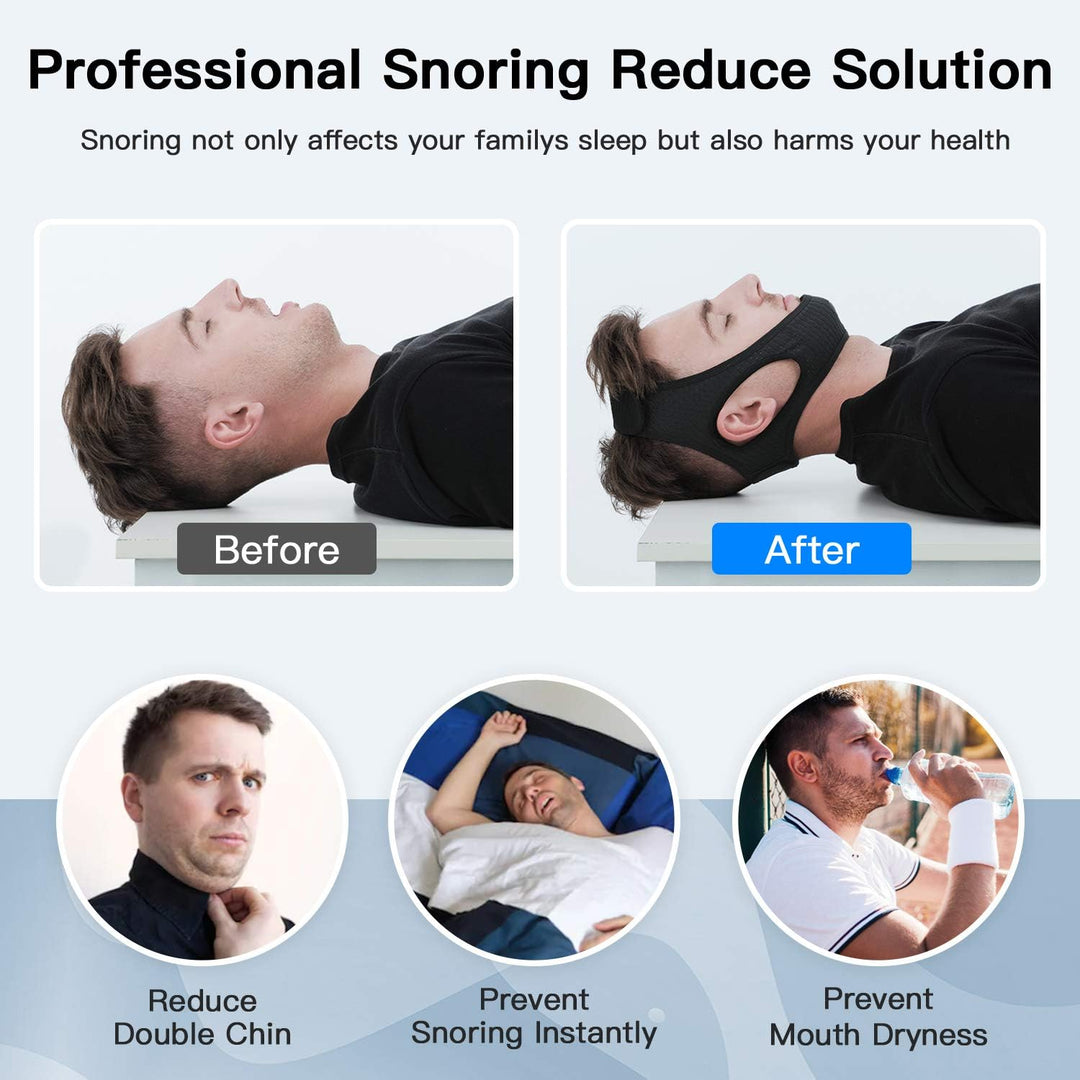 DreamQuiet Anti-Snore Chin Strap ensures peaceful sleep. Effective, comfortable, and adjustable snoring solution.