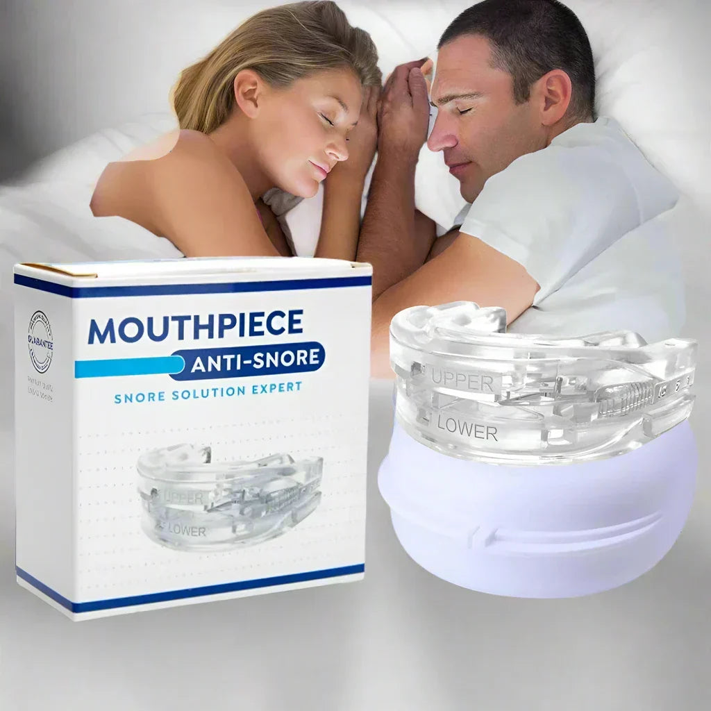 Unisex anti-snore mouthguard ensures quieter sleep. Comfortable dental guard protects teeth for restful nights.