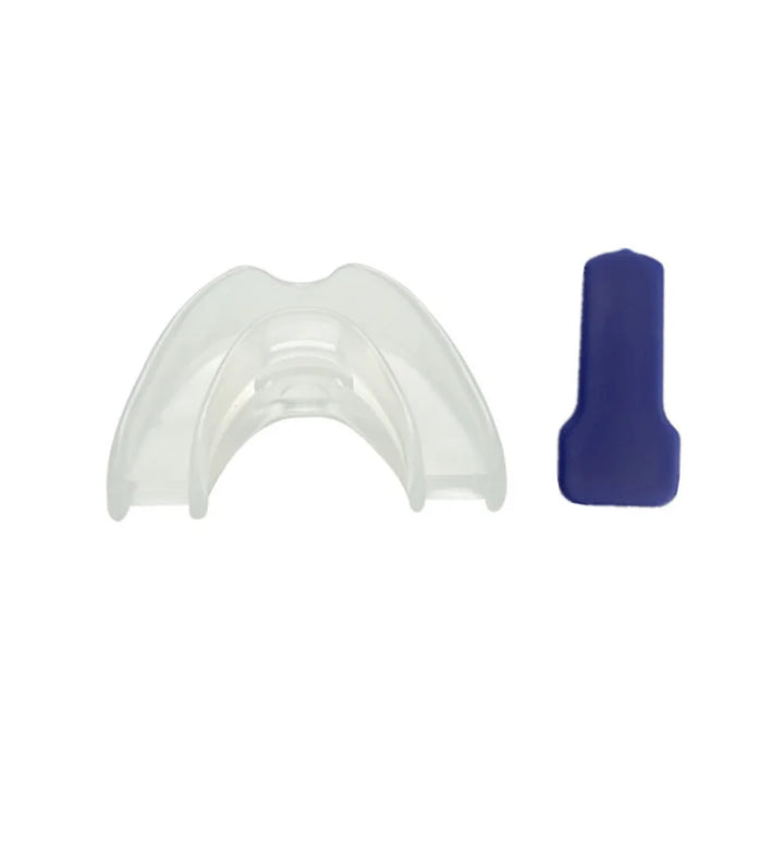 Silicone anti-snore mouthguard for bruxism and teeth grinding. A sleep aid for quiet, comfortable nights.