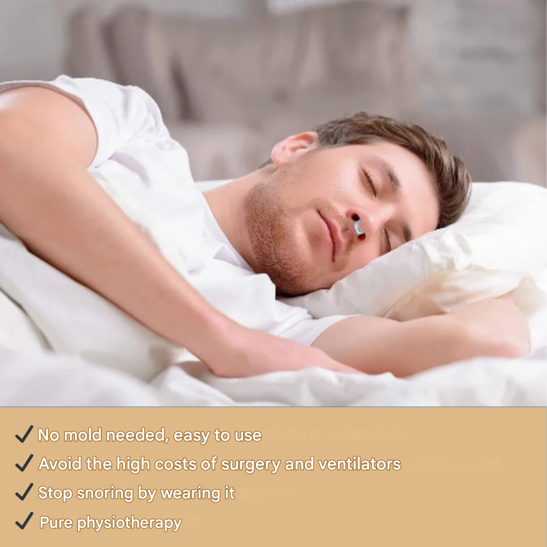 Premium anti-snore nose clip for optimal breathing support, ensuring a silent and comfortable sleep.