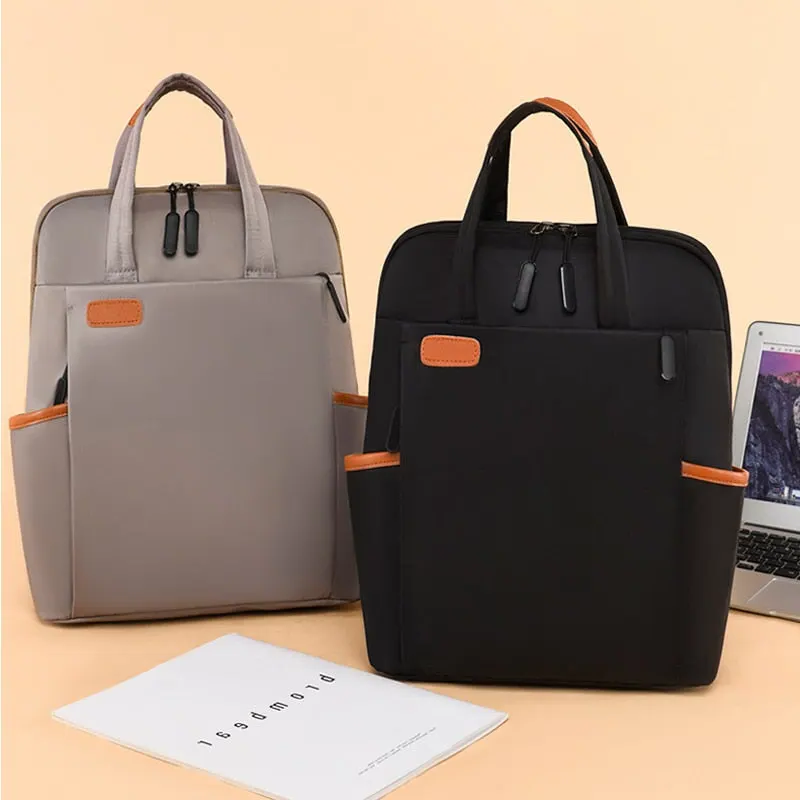 Front view of the Nova Anti-Theft Backpack. Secure zippers, stylish design, durable & water-resistant daypack.