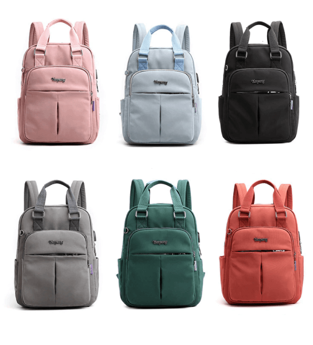 Hidden anti-theft pocket on the back of the durable travel backpack, perfect for valuables.