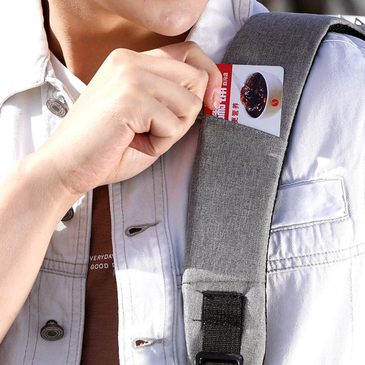 Modern anti-theft travel backpack, water-resistant with USB charging, ideal for laptops and daily essentials.