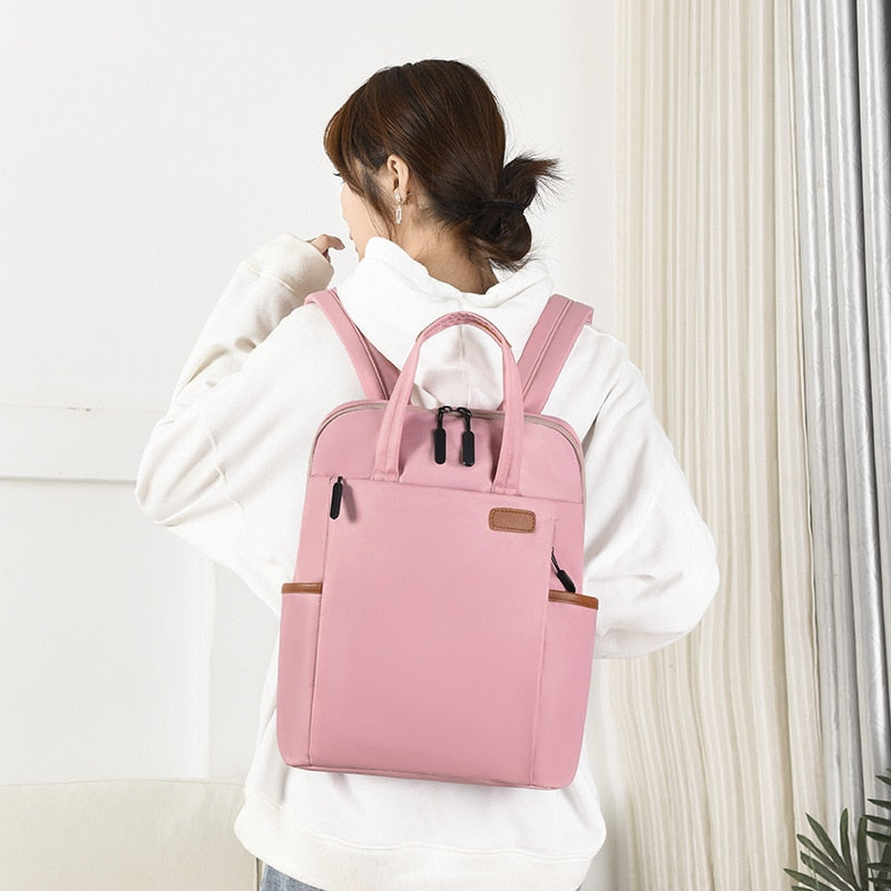 Anti-theft travel backpack featuring hidden zippers and pockets, essential for secure commuting.