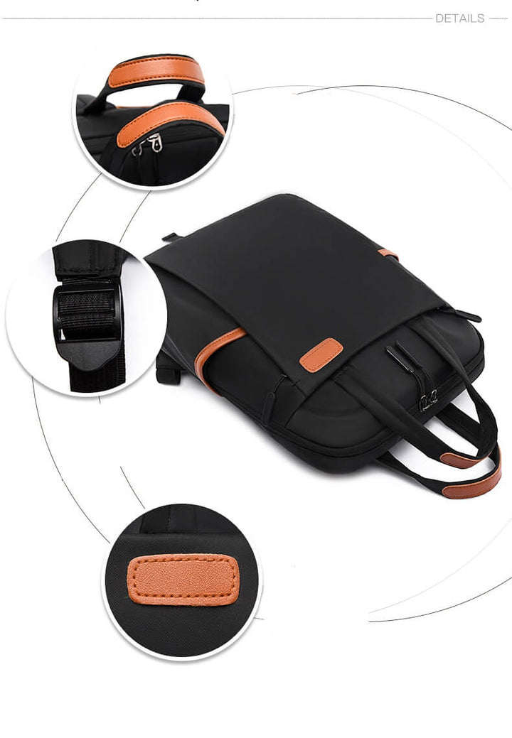 Stylish unisex anti-theft backpack, water-resistant Oxford material, secure for travel & daily commute.