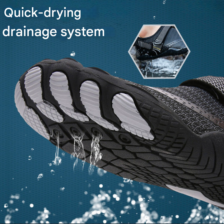 Unisex AquaFlex water shoes for beach volleyball, swimming, and water sports; quick-drying.