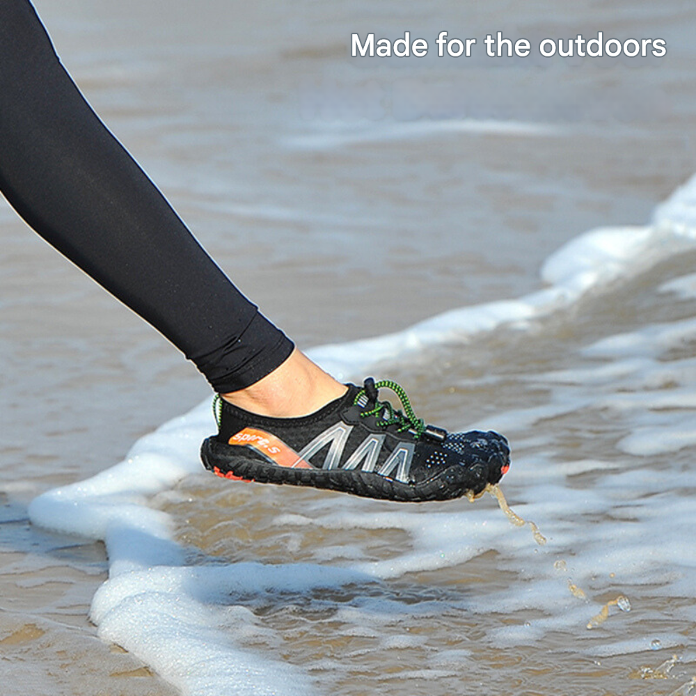 AquaFlex unisex water shoes, quick-dry, perfect for beach and all water sports.