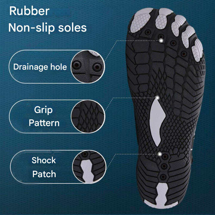 Unisex AquaFlex water & beach shoes; quick-dry, slip-on comfort for outdoor adventures.