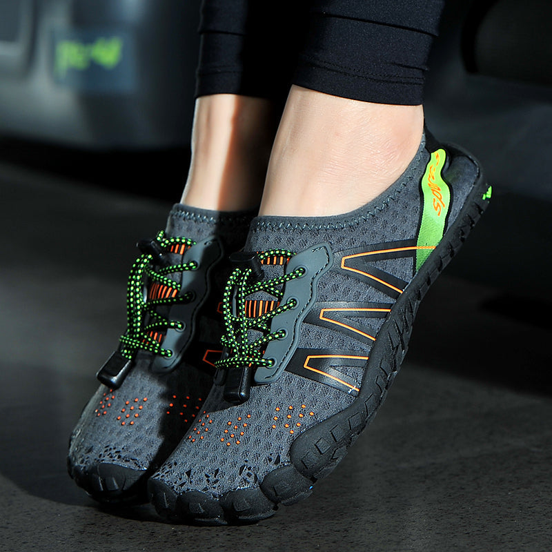 AquaFlex quick-dry water shoes, slip-on design for beach & water sports; unisex fit.