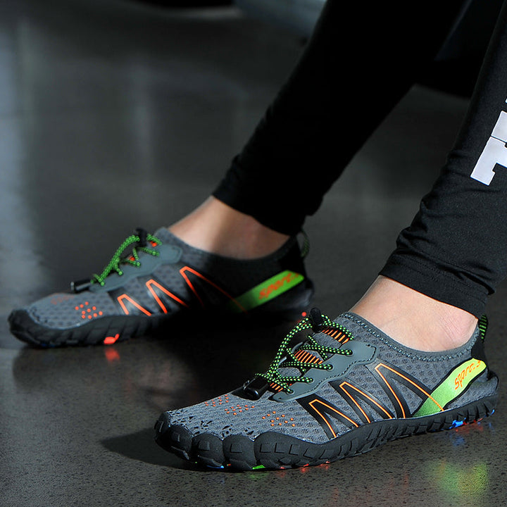 Comfortable AquaFlex slip-on water shoes, unisex, ideal for beach & aquatic activities.
