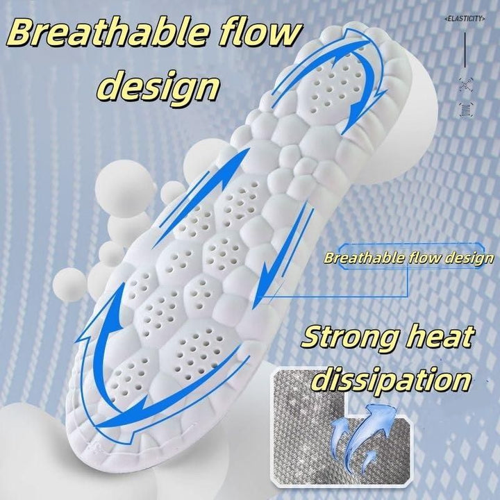 Ergonomic arch support insoles providing hidden height lift, comfort, & foot pain relief for all shoes.