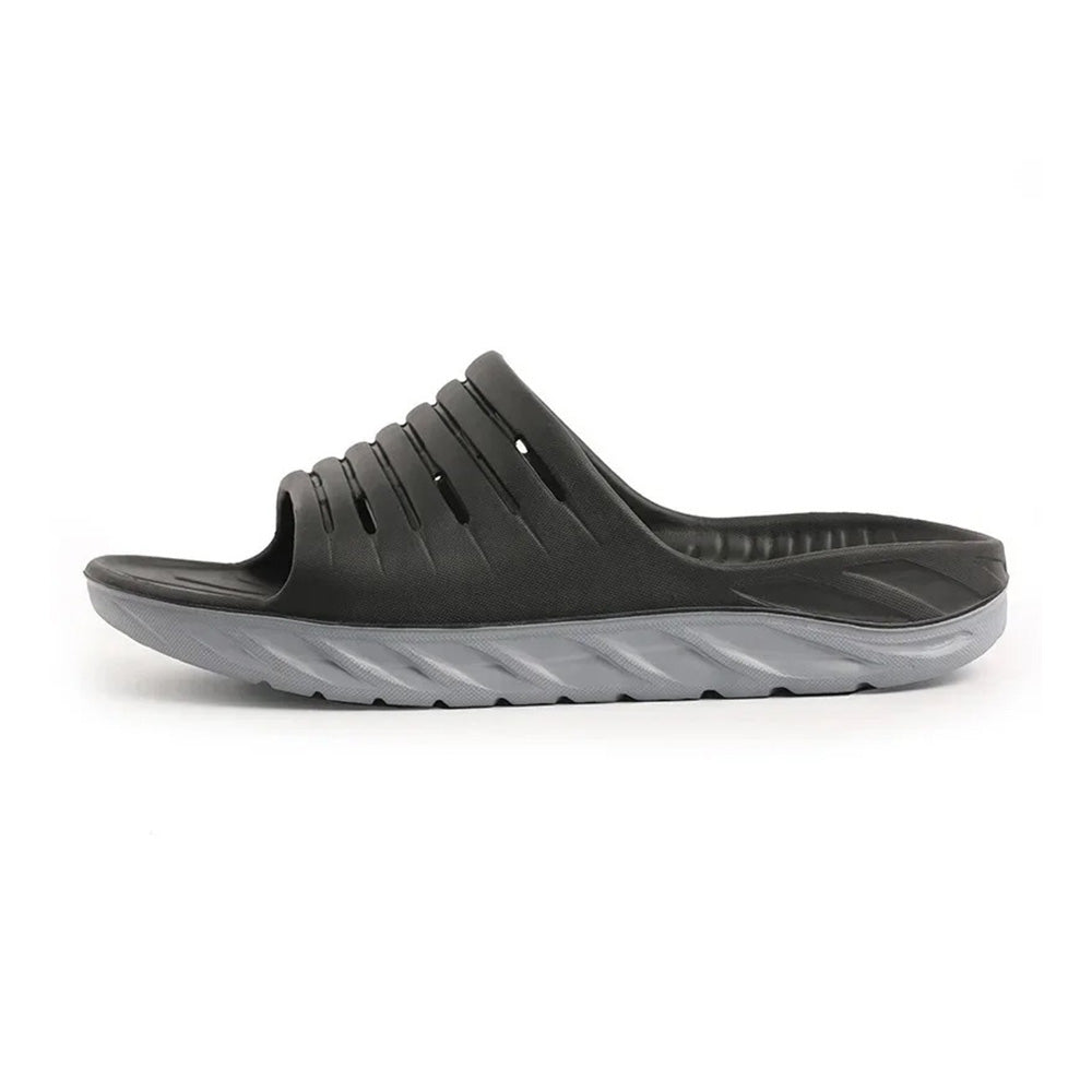 Unisex arch support slides providing foot pain relief and comfort. Ideal recovery footwear for daily wear.