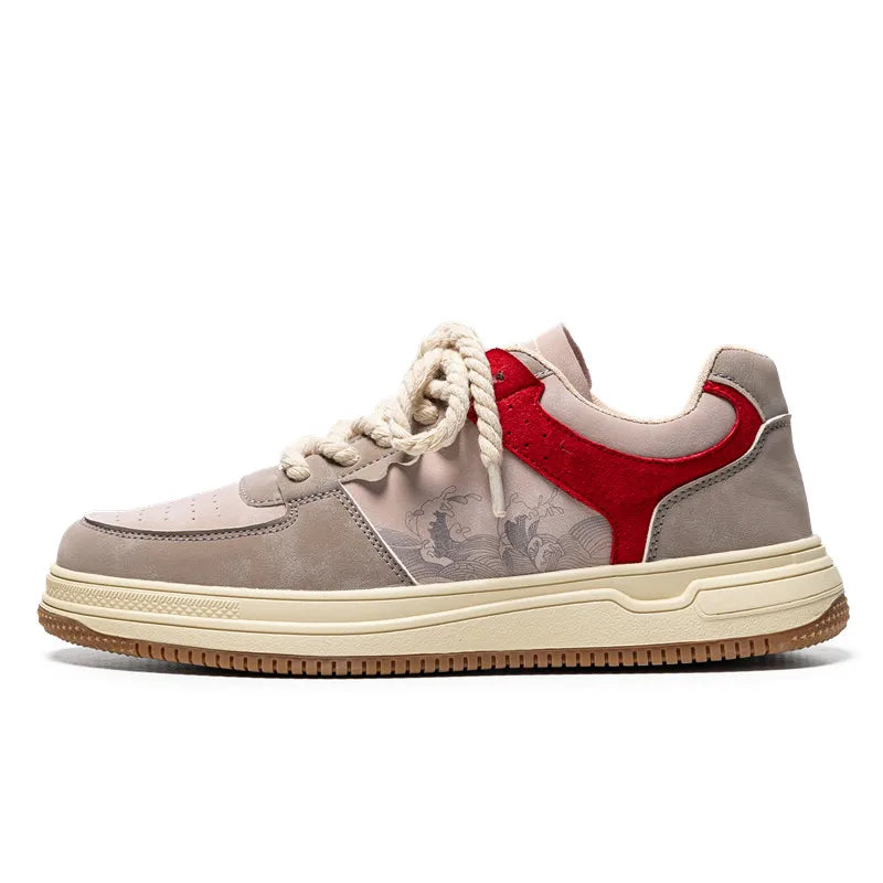 Modern artistic sneakers, unisex fit, blending vibrant design with superior all-day comfort.