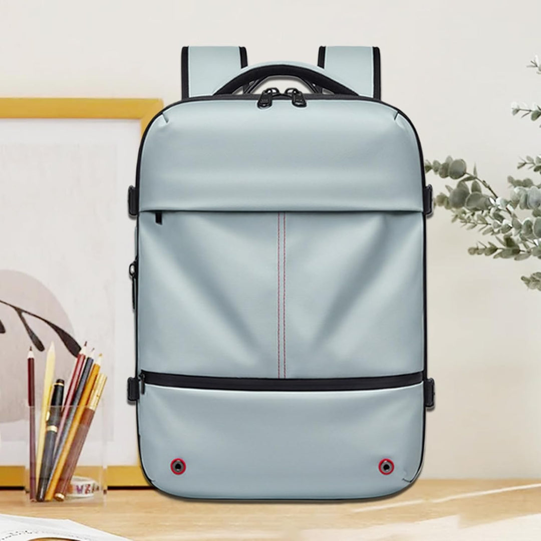 Detailed shot of Arvid backpack's padded shoulder straps & back panel for comfortable carrying